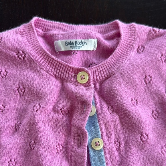 Baby Boden Pink Knit Cardigan - Picture 2 of 3
